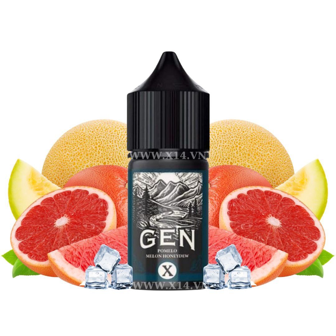  Gen X Dưa Lưới Bưởi (Pomelo Melon Honeydew) 30ml Saltnic 