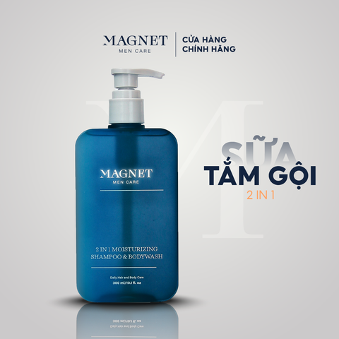 Dầu Gội Sữa Tắm Nam Hương Nước Hoa Cao Cấp 2in1 Magnet Mencare 300ML Làm Sạch Tóc Và Cơ Thể Dành Cho Nam Giới