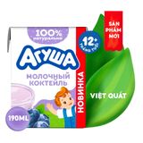  Sữa lắc trái cây vị việt quất Agusha 190ml dành cho bé từ 12 tháng trở lên 