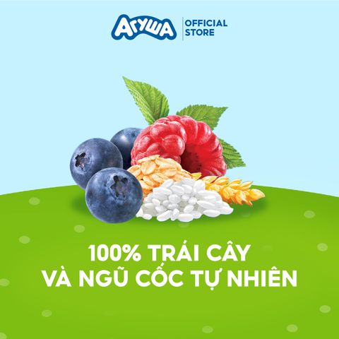  Sữa ăn dặm tăng cân ngũ cốc vị việt quất, mâm xôi và táo Agusha 200ml 