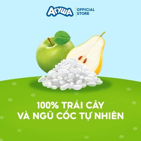  Sữa đêm ăn dặm tăng cân gạo sữa vị táo và lê Agusha 200ml 