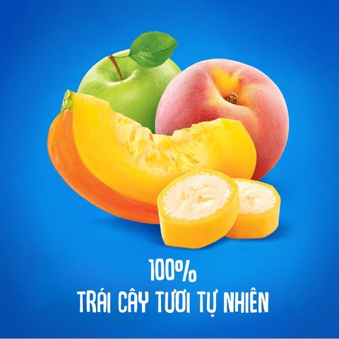  Trái cây nghiền vị táo, đào, chuối và bí ngô Agusha 90g dành cho bé từ 6 tháng trở lên 