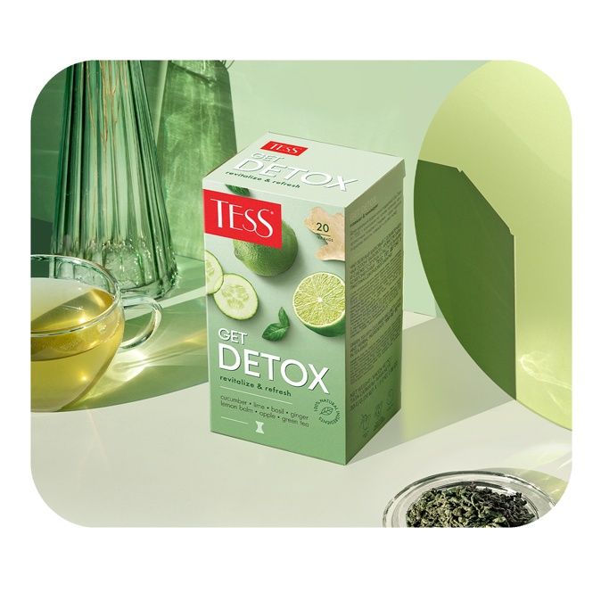  Trà xanh Tess Get Detox giảm cân, giúp thải độc và thanh lọc cơ thể (20 túi lọc/hộp) 