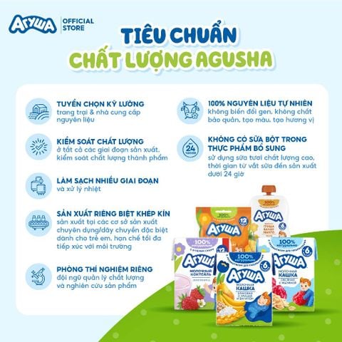  Sữa lắc bổ sung Canxi giúp bé phát triển toàn diện vị hoa quả Agusha 190ml/hộp 