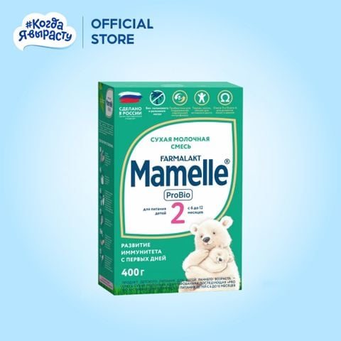  Sữa bột công thức tăng cân, mát, hỗ trợ tiêu hóa Mamelle Pro Bio Số 2 cho trẻ từ 6 đến 12 tháng hộp 400g/hộp 