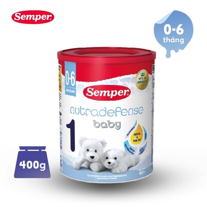  Sữa bột công thức Semper Nutradefense Baby 1 400g 