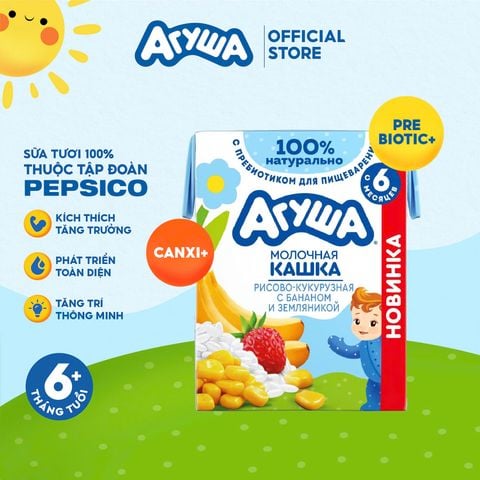  Sữa ngày gạo ngô chuối chuối dâu rừng Agusha 200ml 