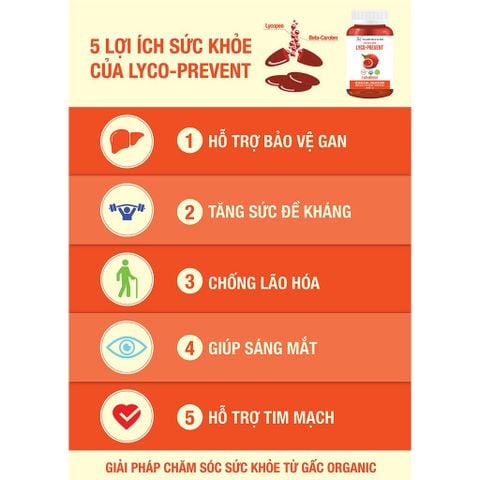  Viên Tinh Chất Gấc Lyco-Prevent Thực Phẩm Bổ Mắt, Đẹp Da, Chống Lão Hoá, Bảo Vệ Ga̫n̫ Hộp 30 Viên 