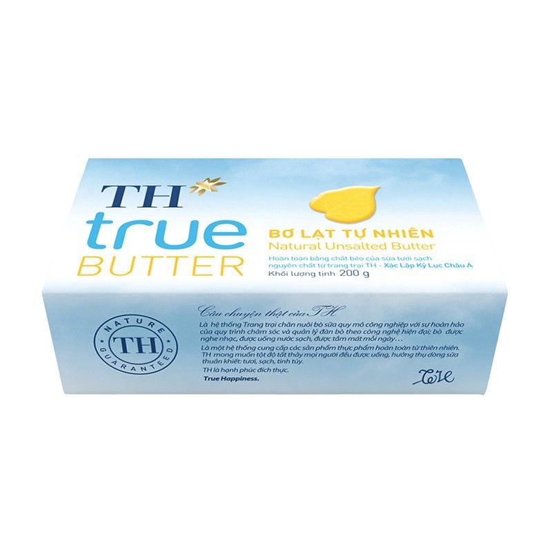  Bơ Lạt Tự Nhiên TH true BUTTER 200 G 