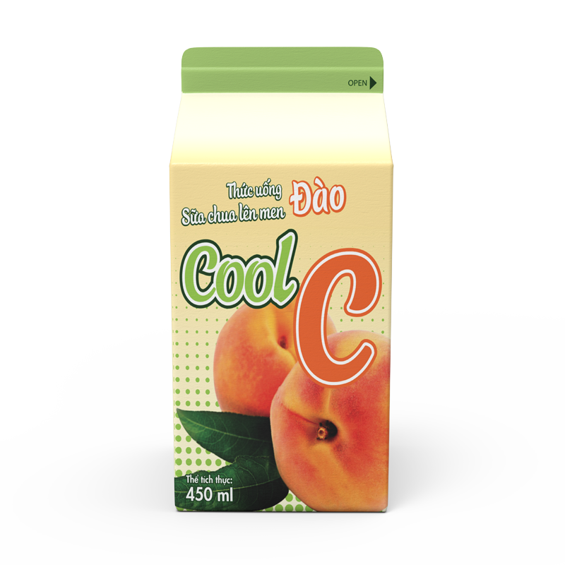  Thức uống sữa chua đào lên men Cool C 450ml (HAN) 
