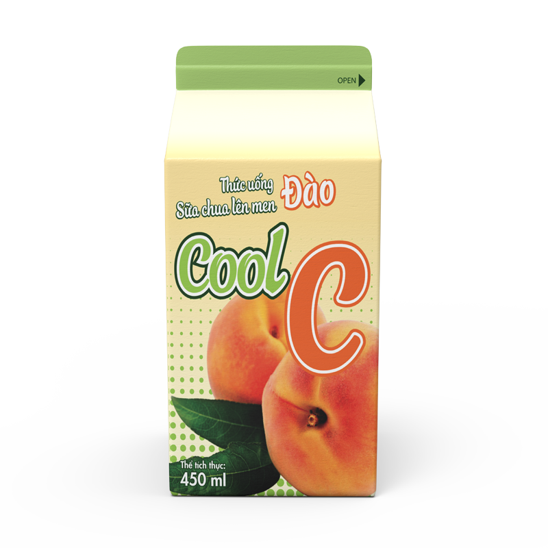  Thức uống sữa chua đào lên men Cool C 450ml (SGN) 