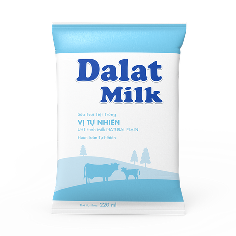  Thùng sữa Tươi Tiệt Trùng Không Bổ Sung Đường Dalatmilk 220ml 