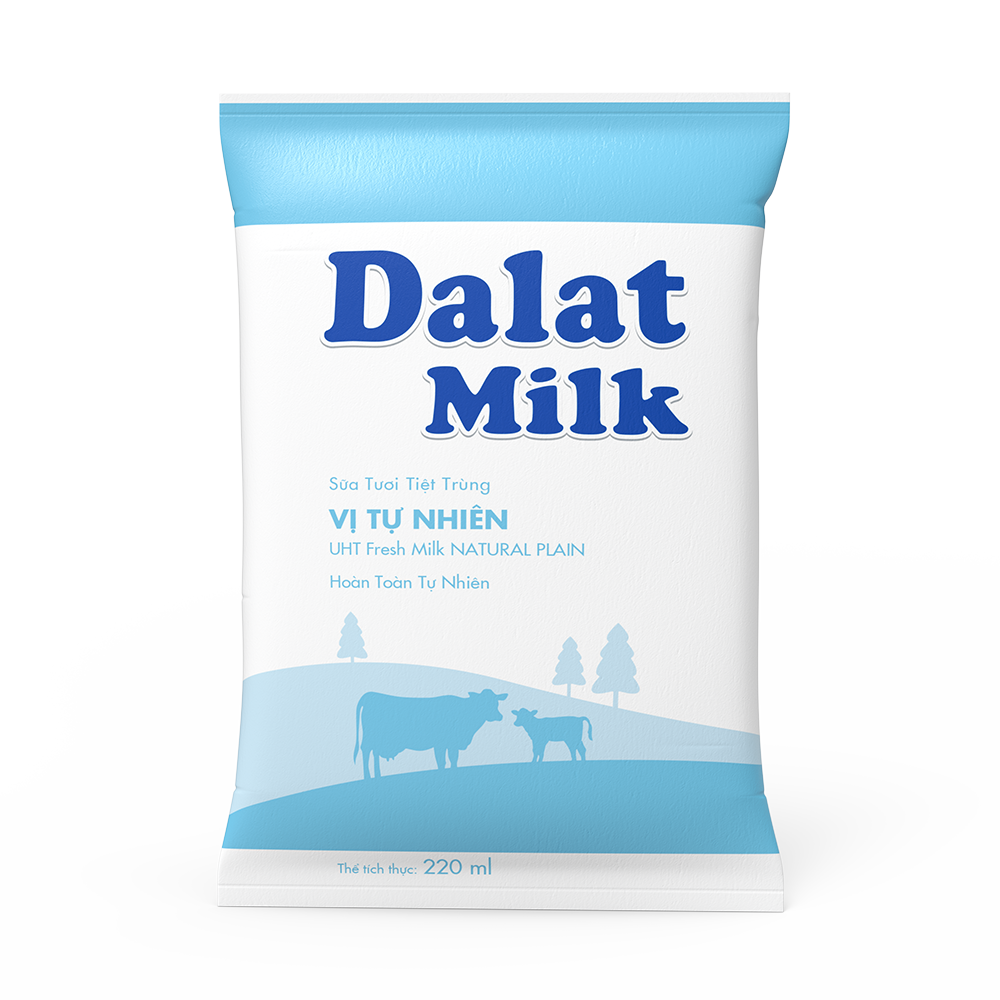  Thùng sữa Tươi Tiệt Trùng Không Bổ Sung Đường Dalatmilk 220ml 