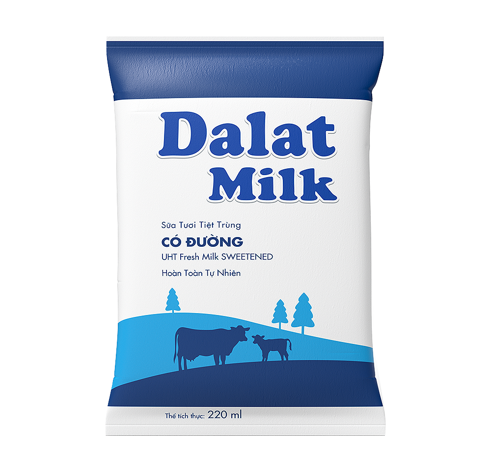  Thùng Sữa Tươi Tiệt Trùng Có Đường Dalatmilk 220ml 