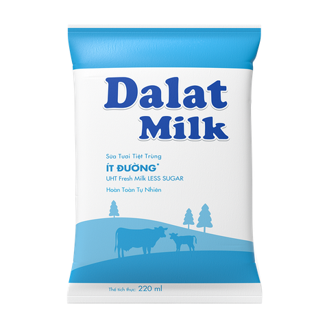  Thùng sữa Tươi Tiệt Trùng Ít Đường Dalatmilk 220ml 