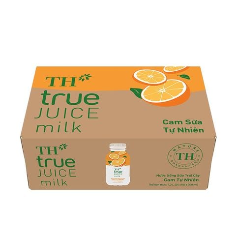  Nước uống sữa trái cây Cam Tự Nhiên TH true JUICE milk (Thùng 24 chai x 300ml) 