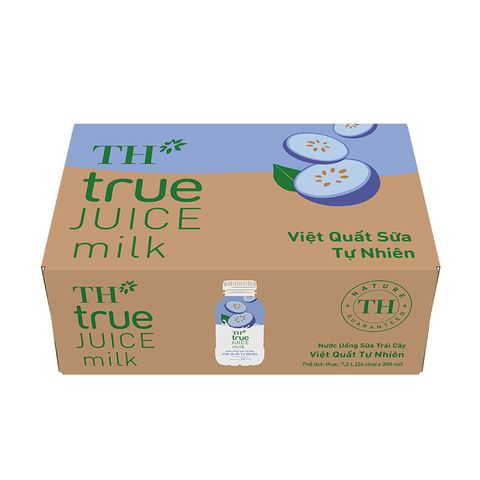  Nước uống sữa trái cây Việt quất Tự Nhiên TH true JUICE milk (Thùng 24 chai x 300ml) 