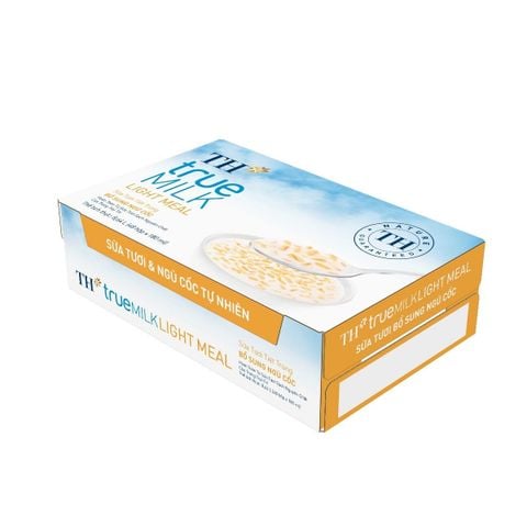  Thùng Sữa Tươi Tiệt Trùng Bổ Sung Ngũ Cốc Dạng Hạt TH TRUE MILK LIGHT MEAL 180ML X 48 Hộp 