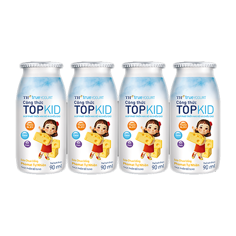  Thùng sữa chua uống phomat tự nhiên TOPKID 90 ml x 48 chai 