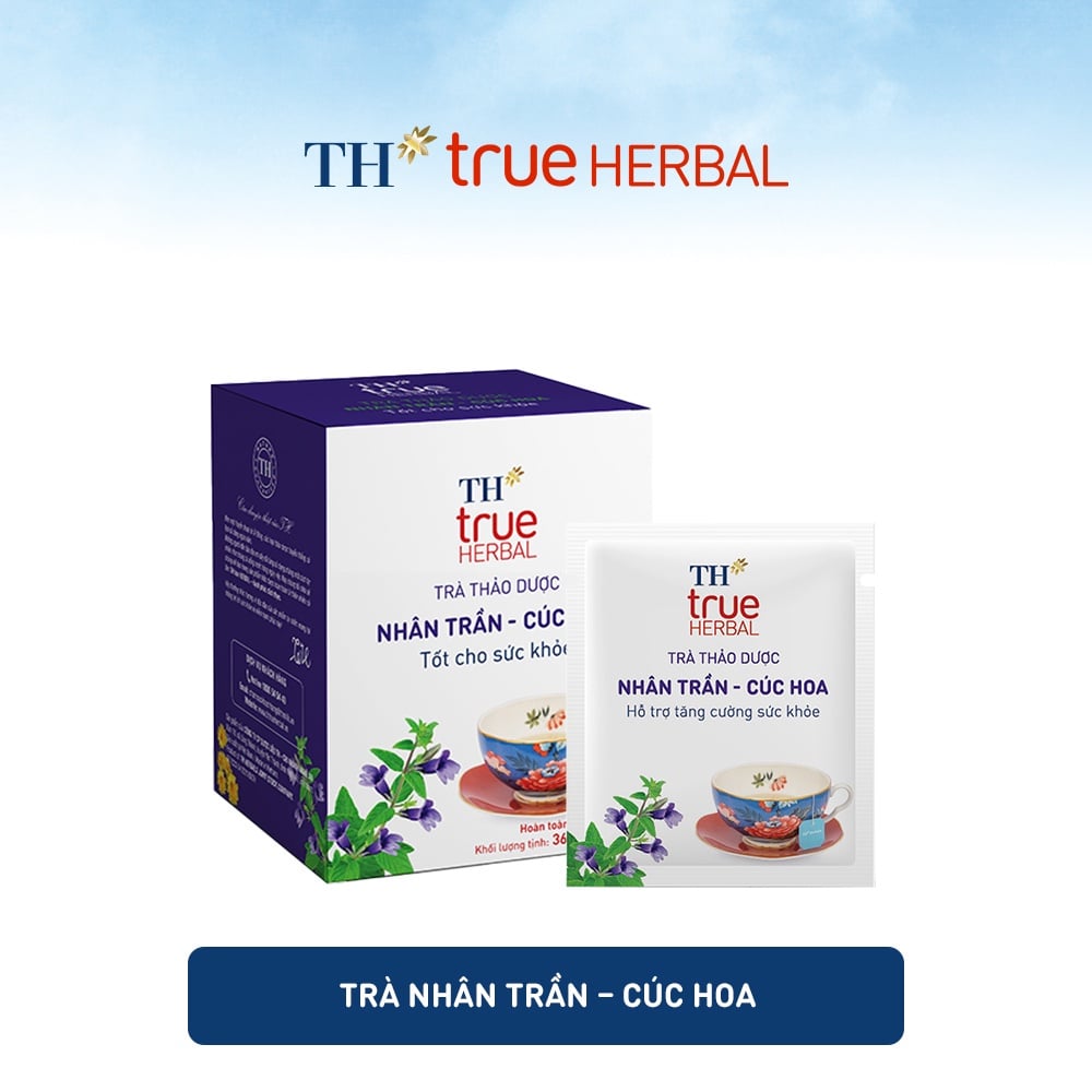  Hộp trà Nhân Trần - Cúc Hoa TH true HERBAL x 20 gói 