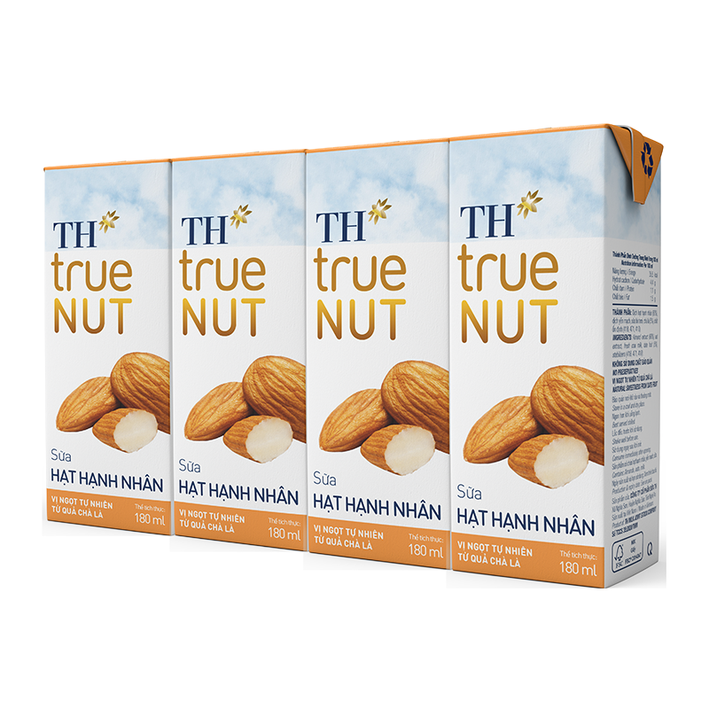  Sữa Hạt Hạnh Nhân TH true NUT (180 ml x 4 hộp) 