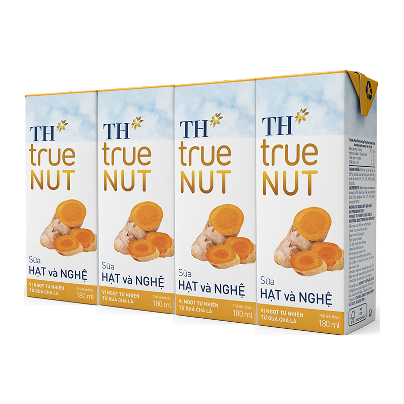  Sữa Hạt và Nghệ TH true NUT (180 ml x 4 hộp) 