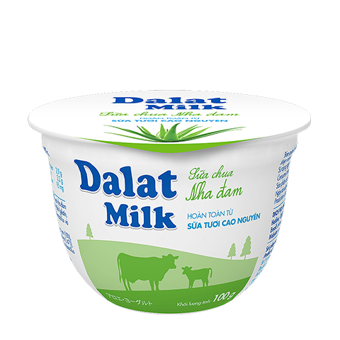  Combo 4 hộp sữa chua ăn nha đam Dalatmilk 100 g x 4 hũ 