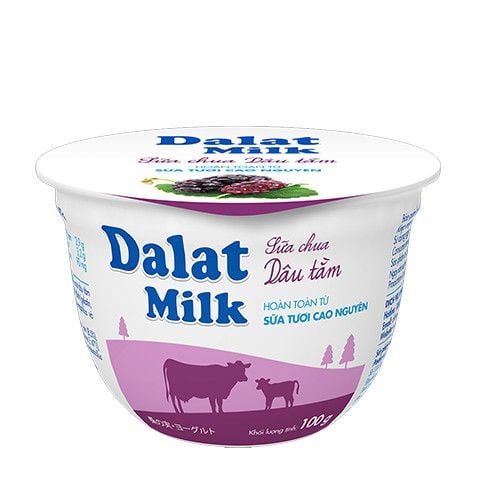  Combo 4 hộp sữa chua ăn dâu tằm Dalatmilk 100 g x 4 hũ (SGN) 