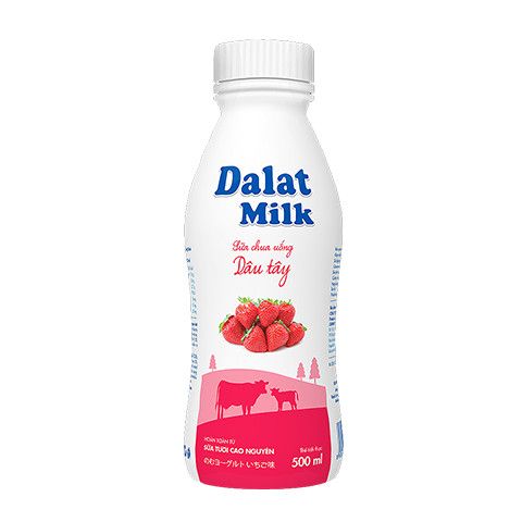  Sữa chua uống dâu tây Dalatmilk 500 ml (SGN) 