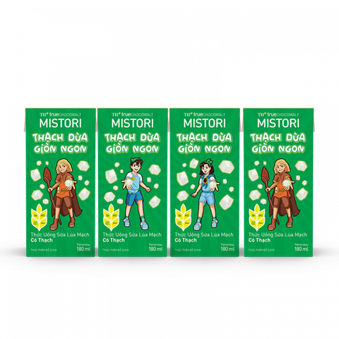  Lốc Thức Uống Sữa Lúa Mạch Có Thạch TH true CHOCOMALT MISTORI 180 ml 