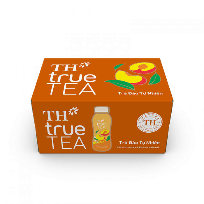  Thùng 24 Chai Trà Đào Tự Nhiên TH true TEA 350ml 