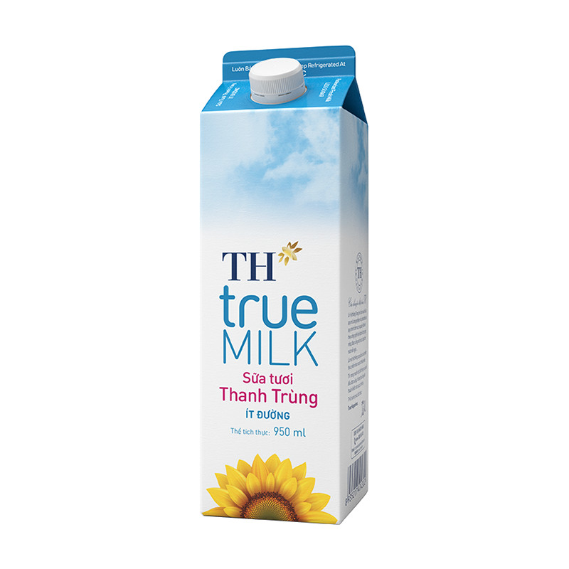 Sữa Tươi Sạch Thanh Trùng Ít Đường TH TRUE MILK 950 ML
