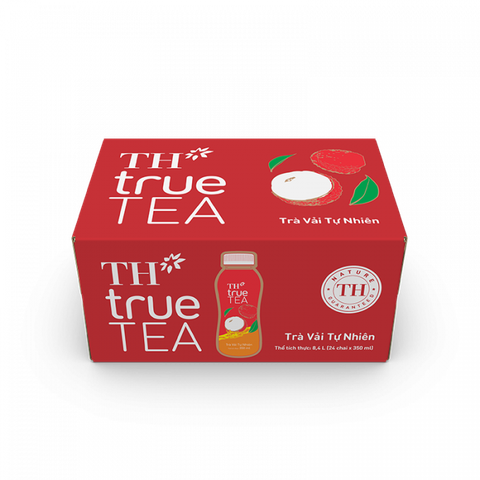  Thùng 24 Chai Trà Vải Tự Nhiên TH true TEA 350ml 