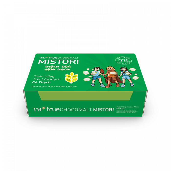  Thùng 48 Hộp Thức Uống Sữa Lúa Mạch Có Thạch TH true CHOCOMALT MISTORI 180 ml 