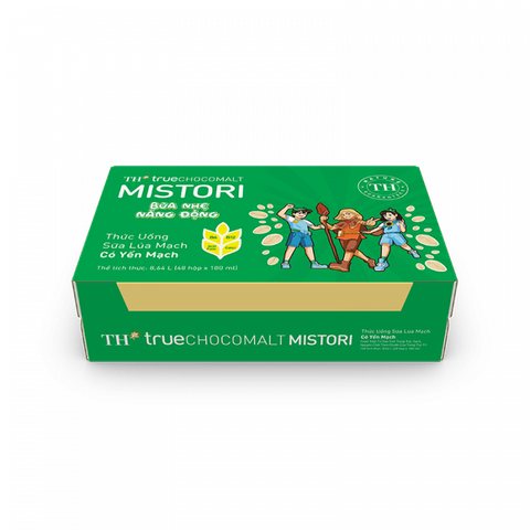  Thùng 48 Hộp Thức Uống Sữa Lúa Mạch Có Yến mạch TH true CHOCOMALT MISTORI 180 ml 