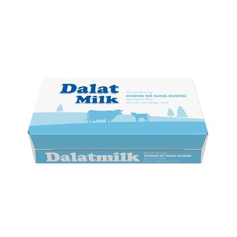  Thùng Sữa Tươi Tiệt Trùng Ít Đường Dalatmilk 110ml 