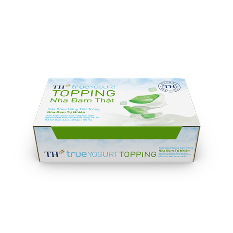  Thùng 48 Hộp Sữa Chua Uống Tiệt Trùng Nha Đam Tự Nhiên TH true YOGURT TOPPING 180 ml 