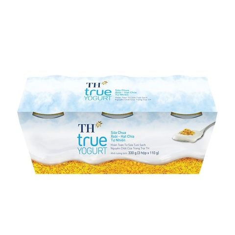  Combo 2 lốc sữa chua xoài - hạt chia tự nhiên TH true YOGURT 110g x 6 hũ 