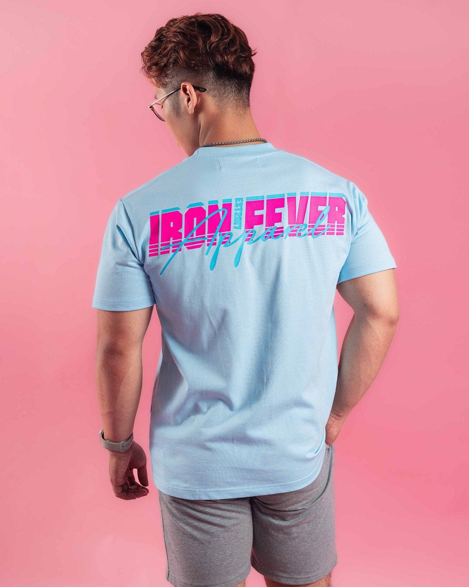 EMBROIDERED MIAMI VIBES TSHIRT / BLUE IRON FEVER VIETNAM