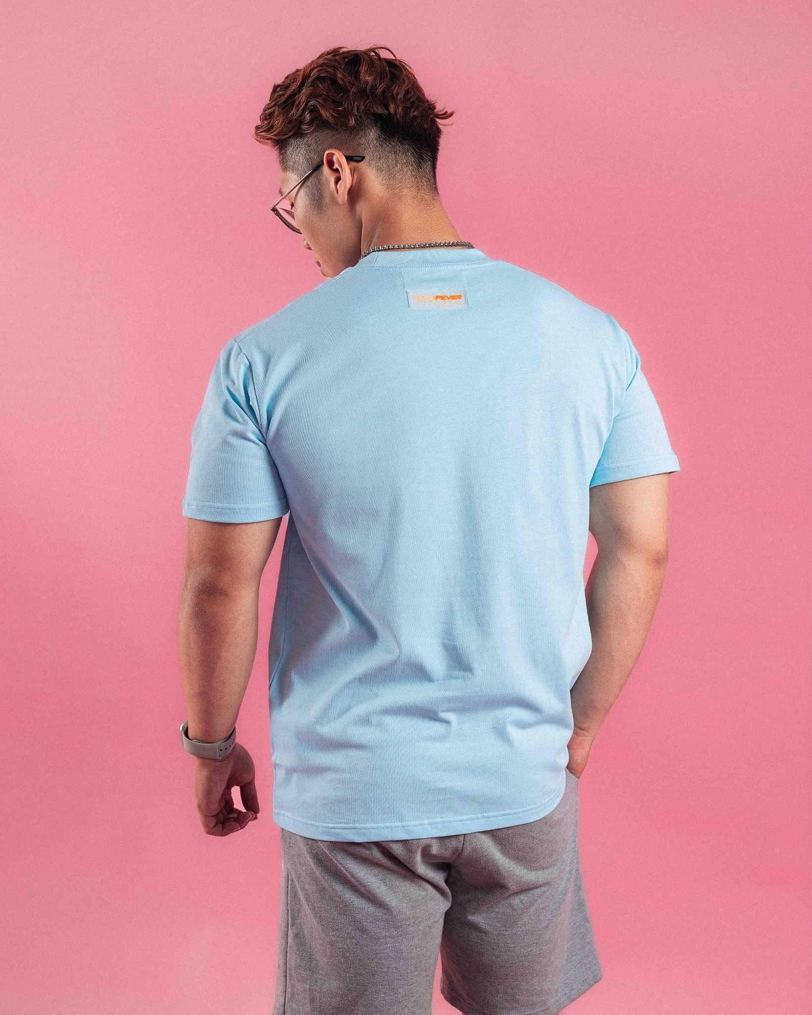 EMBROIDERED MIAMI VIBES TSHIRT / BLUE IRON FEVER VIETNAM