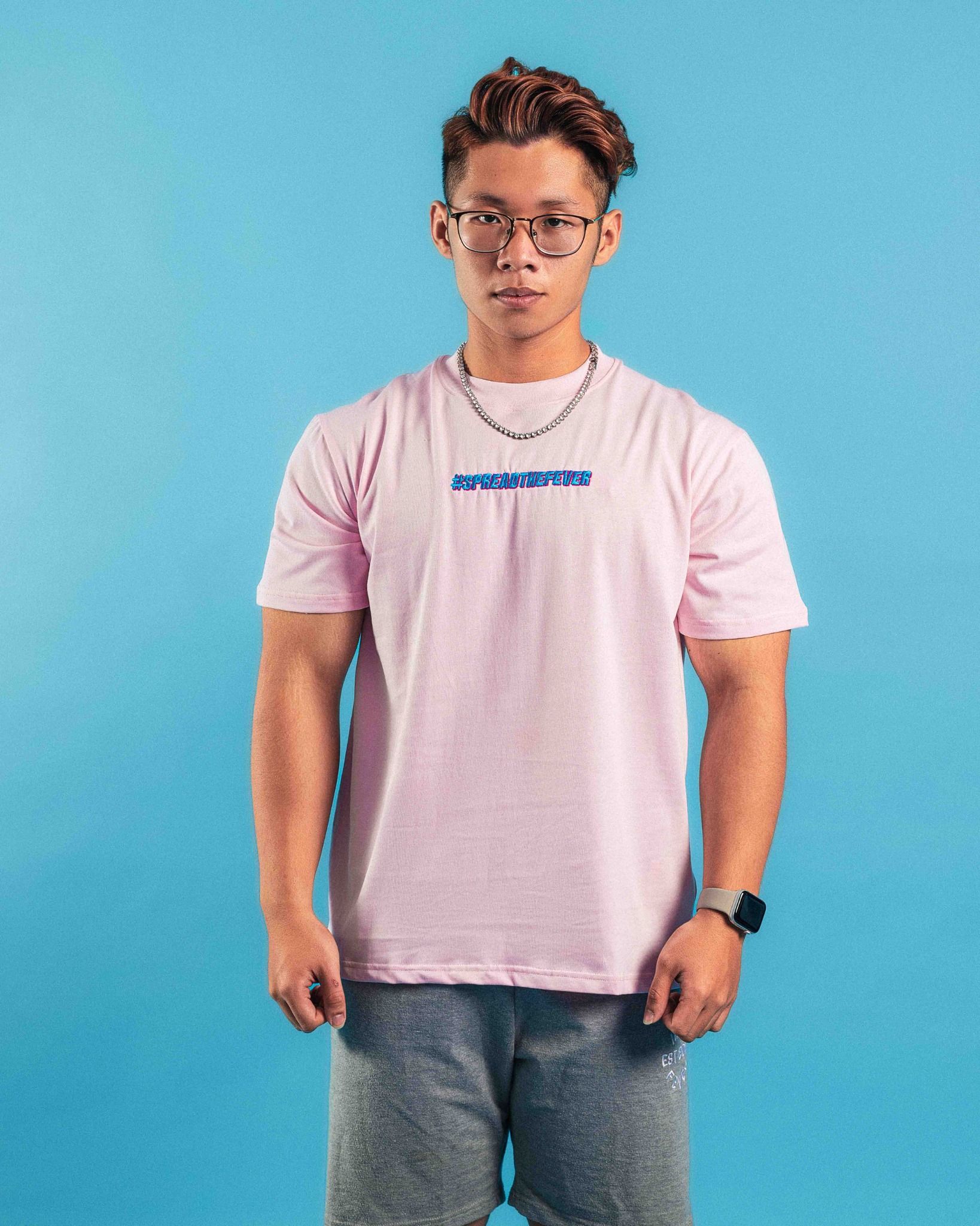 EMBROIDERED MIAMI VIBES TSHIRT / PINK IRON FEVER VIETNAM