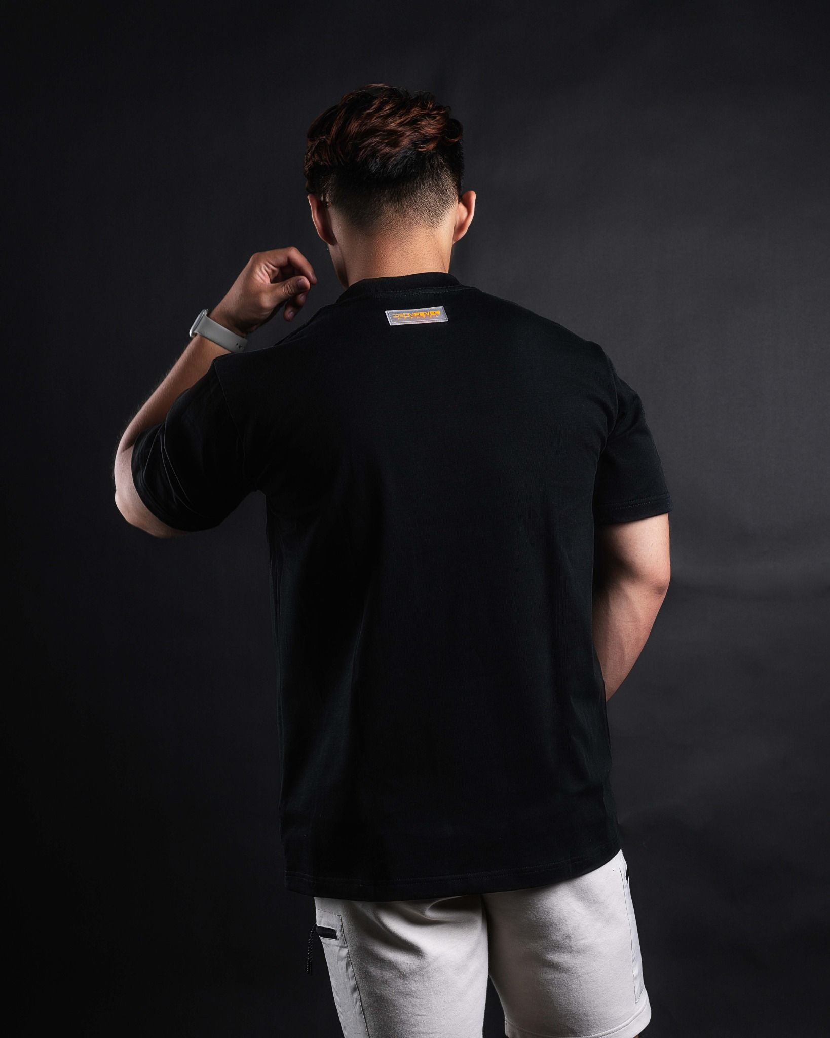 EMBROIDERED MIAMI VIBES TSHIRT / BLACK BLUE DOMINANT IRON FEVER VIETNAM