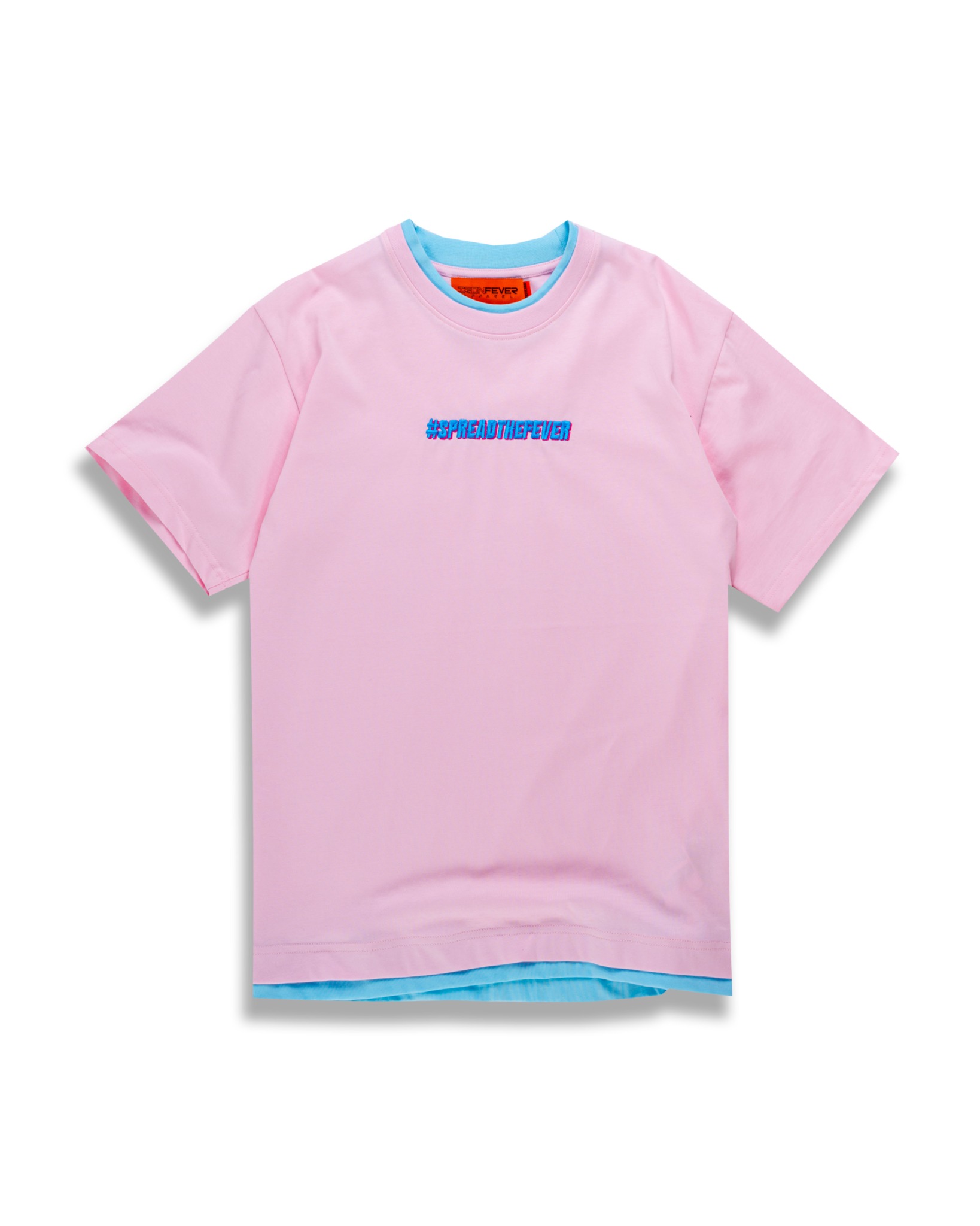 EMBROIDERED MIAMI VIBES LAYERED TSHIRT / PINK IRON FEVER VIETNAM