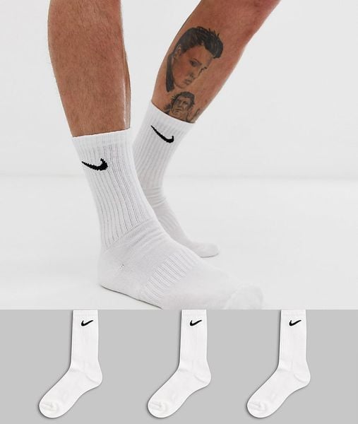 Tất Nike Everyday Cushioned Training Crew Socks Trắng (3 Pairs) SX7664-100