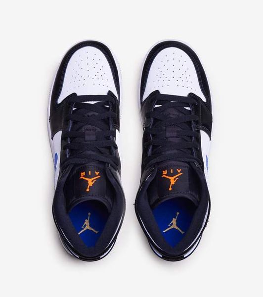 Giày Nike Air Jordan 1 Mid Black Racer Blue White (GS) 554725-084