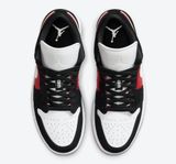 Giày Nike Air Jordan 1 Low Black White Gym Red (W) DC0774-016