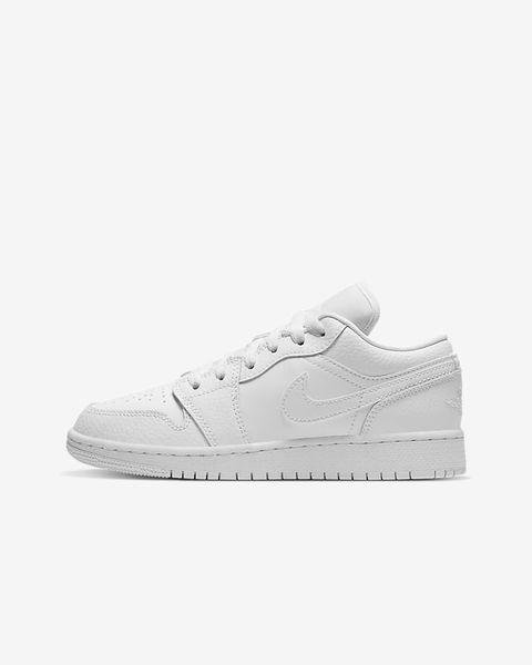 Giày Nike Air Jordan 1 Low GS Triple White 553560-130