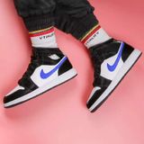 Giày Nike Air Jordan 1 Mid Black Racer Blue White (GS) 554725-084