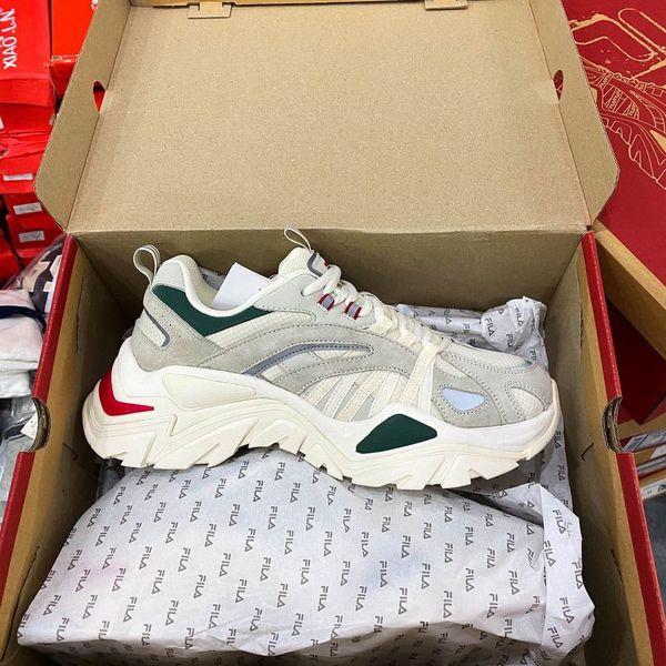 Giày Fila Interation Beige/Red/Green 1JM00790-926