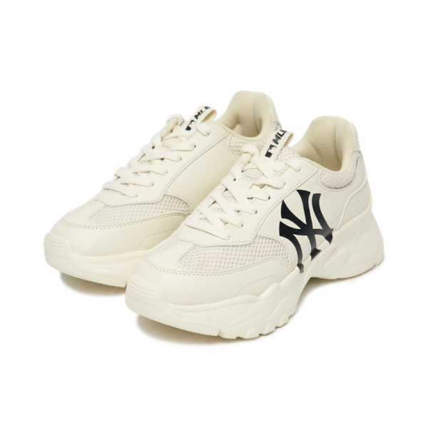 Giày MLB Big Ball Chunky Mesh New York Yankees Cream 3ASHCE12N-50CRS